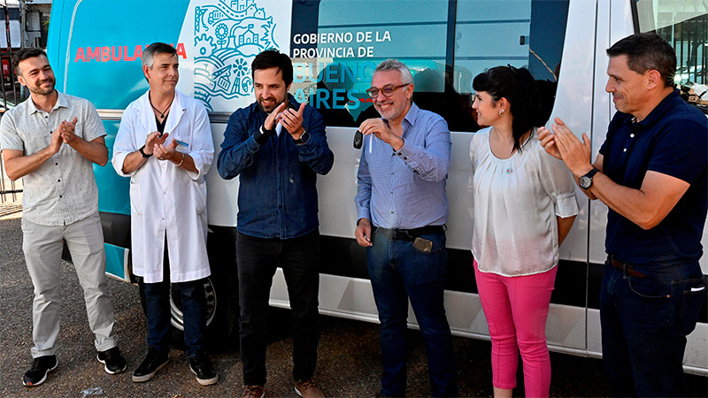 Julio Zamora y Nicolás Kreplak presentaron el nuevo tomógrafo del Hospital Magdalena V. de Martínez de General Pacheco